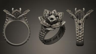 Jewelry rings Flowering 3d model